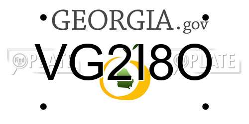 VG2I8O Georgia License Plate
