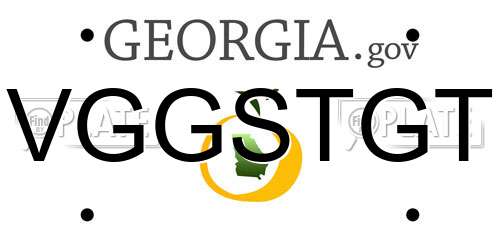 VGGSTGT Georgia License Plate