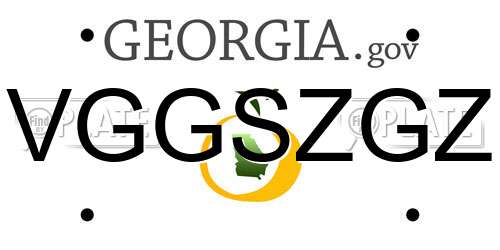 VGGSZGZ Georgia License Plate