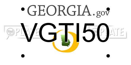 VGTI50 Georgia License Plate