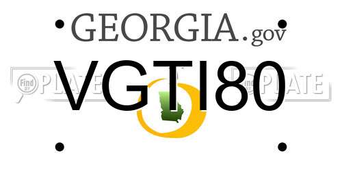 VGTI80 Georgia License Plate
