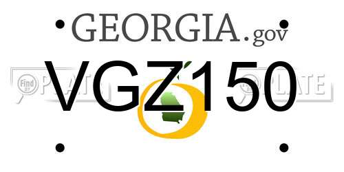 VGZ150 Georgia License Plate
