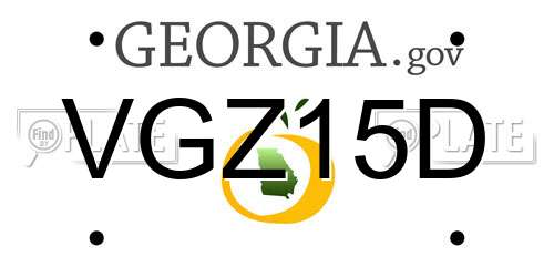 VGZ15D Georgia License Plate