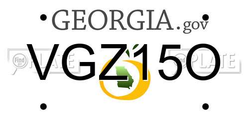 VGZ15O Georgia License Plate