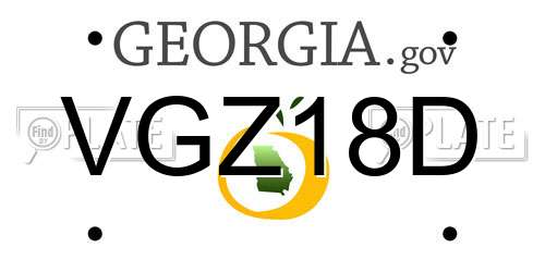 VGZ18D Georgia License Plate