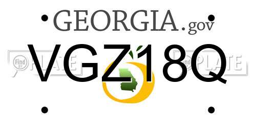 VGZ18Q Georgia License Plate