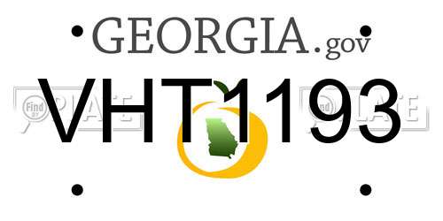 VHT1193 Georgia License Plate
