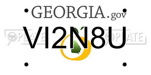 VI2N8U Georgia License Plate