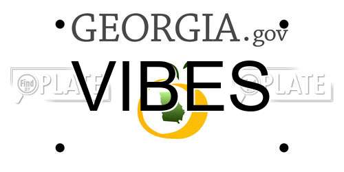 VIBES Georgia License Plate