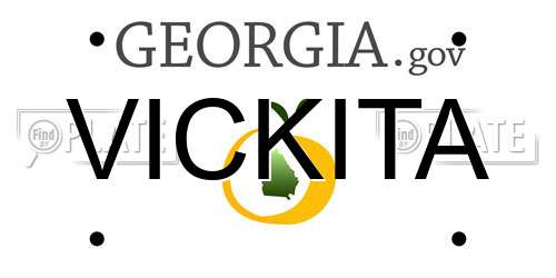VICKITA Georgia License Plate