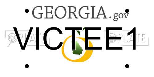 VICTEE1 Georgia License Plate