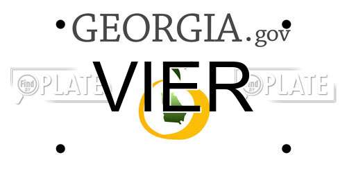 VIER Georgia License Plate