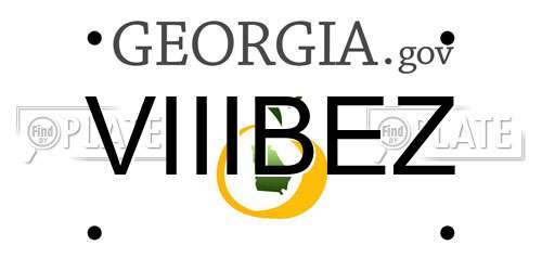 VIIIBEZ Georgia License Plate