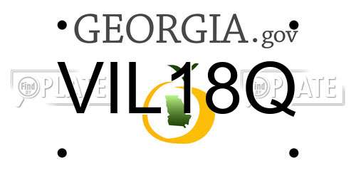 VIL18Q Georgia License Plate