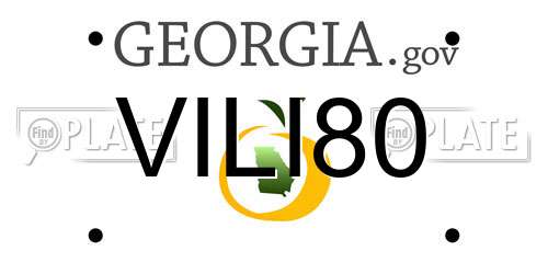 VILI80 Georgia License Plate