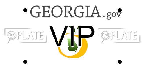VIP Georgia License Plate