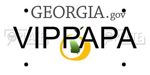 VIPPAPA Georgia License Plate