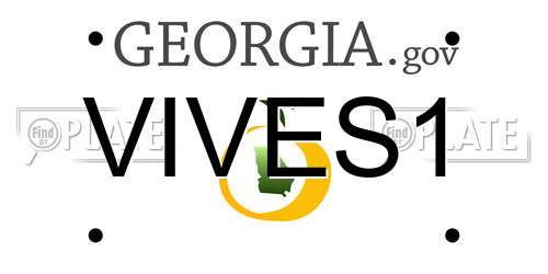VIVES1 Georgia License Plate