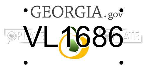 VL1686 Georgia License Plate
