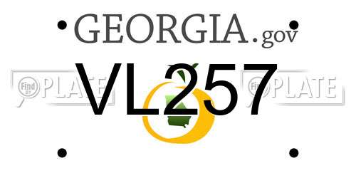 VL257 Georgia License Plate