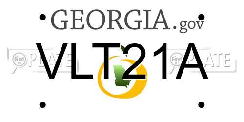 VLT21A Georgia License Plate