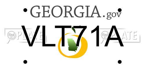VLT71A Georgia License Plate