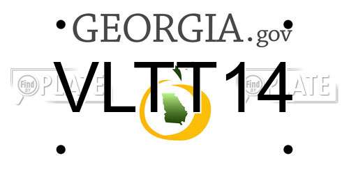VLTT14 Georgia License Plate