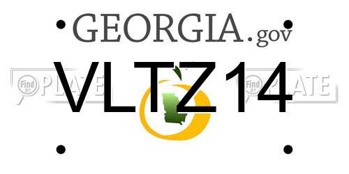 VLTZ14 Georgia License Plate