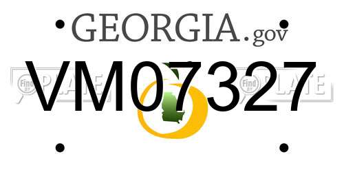 VM07327 Georgia License Plate