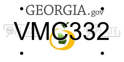 VMC332 Georgia License Plate