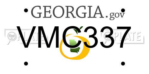 VMC337 Georgia License Plate