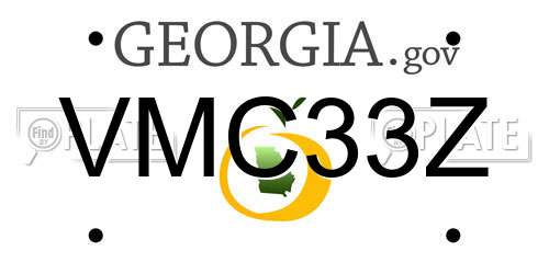 VMC33Z Georgia License Plate