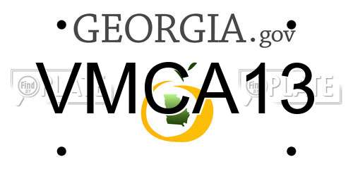 VMCA13 Georgia License Plate