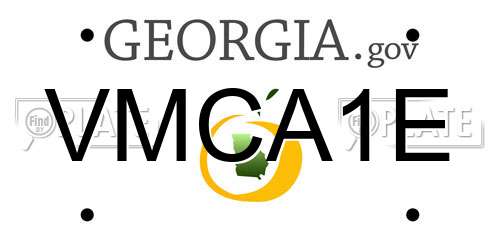 VMCA1E Georgia License Plate
