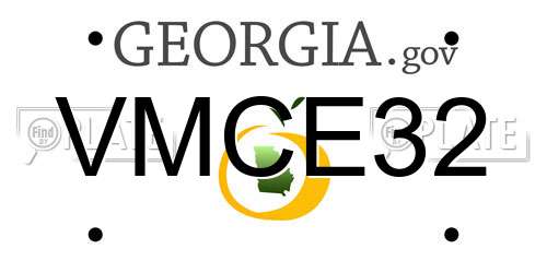 VMCE32 Georgia License Plate