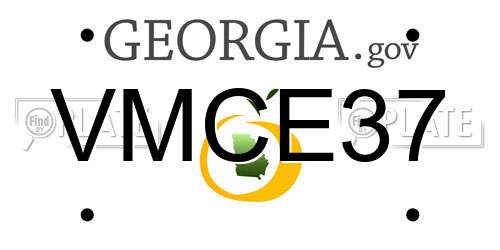 VMCE37 Georgia License Plate