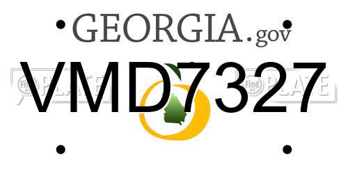 VMD7327 Georgia License Plate