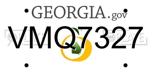 VMQ7327 Georgia License Plate