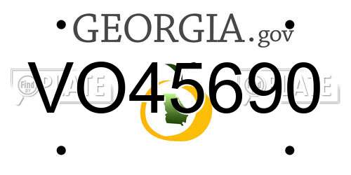 VO45690 Georgia License Plate