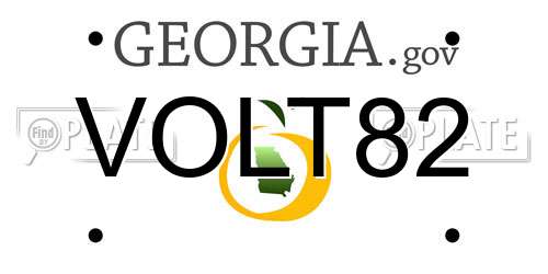 VOLT82 Georgia License Plate