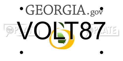 VOLT87 Georgia License Plate