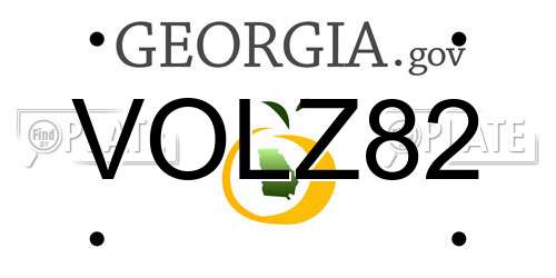 VOLZ82 Georgia License Plate