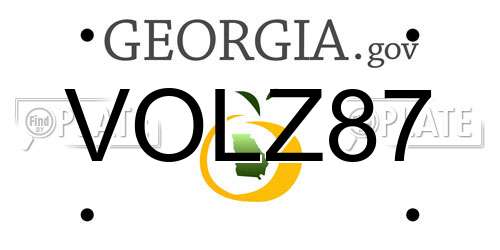 VOLZ87 Georgia License Plate