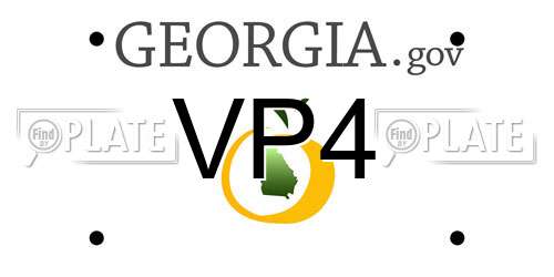 VP4 Georgia License Plate