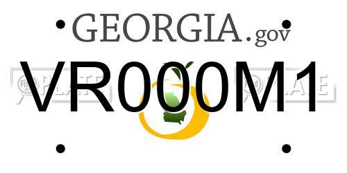 VR000M1 Georgia License Plate