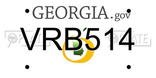 VRB514 Georgia License Plate
