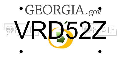 VRD52Z Georgia License Plate
