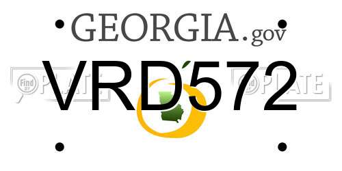 VRD572 Georgia License Plate
