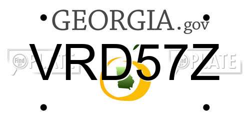 VRD57Z Georgia License Plate