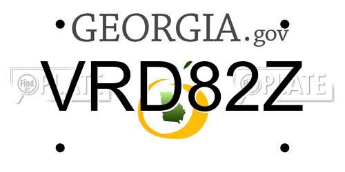 VRD82Z Georgia License Plate
